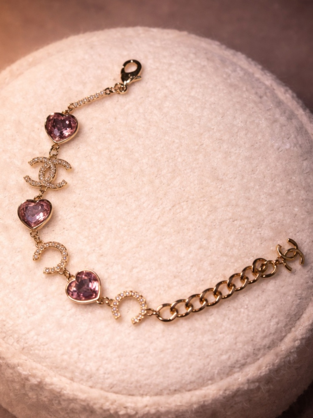 CC Pink Heart Bracelet pearl Limited Edition Collection Fall/Winter 2023